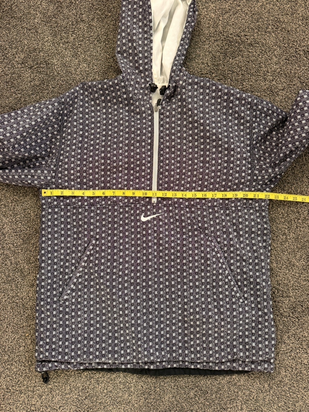 Nike Men’s Reversible Windbreaker White/Black/Navy Blue/Gray Sz Medium Pullover - Picture 8 of 16